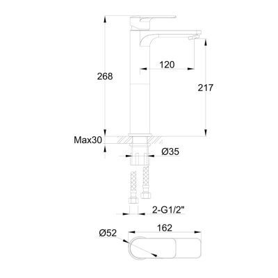 Suburb Tall Basin Mixer - Chrome